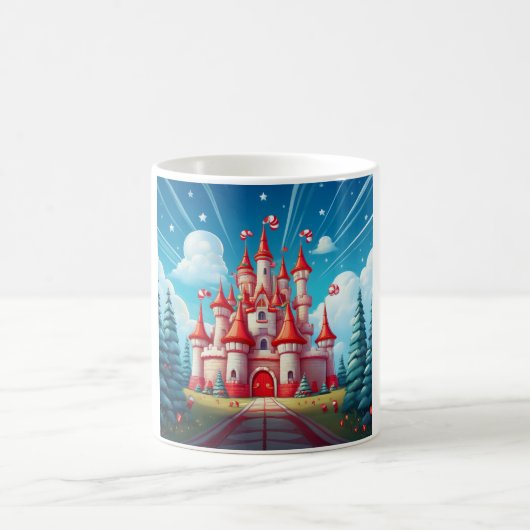 Fantasy Image Of A Candy Cane Castle コーヒーマグカップ (中央)