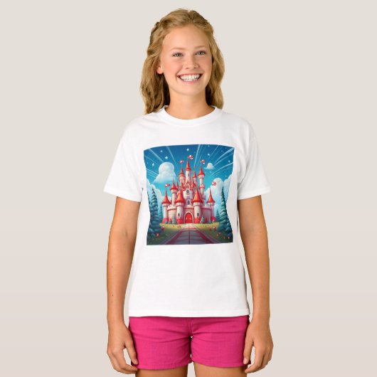 Fantasy Image Of A Candy Cane Castle Tシャツ (正面フル)