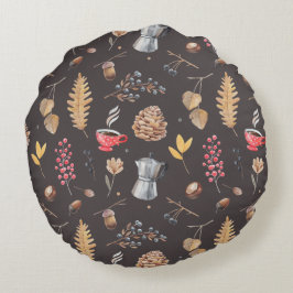 Fantasy-inspired botanical elements ラウンドクッション
