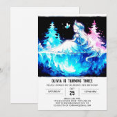 Fantasy Kids Princess Birthday 招待状 (正面/裏面)