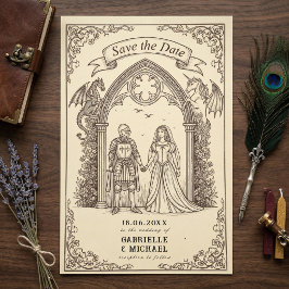 Fantasy Knight Dragon Gothic Wedding セーブザデート