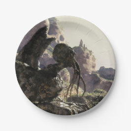 Fantasy landscape ペーパープレート