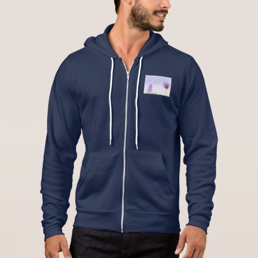 Fantasy Landscape Escape - Men's Zip-Up Hoodie パーカ (正面)