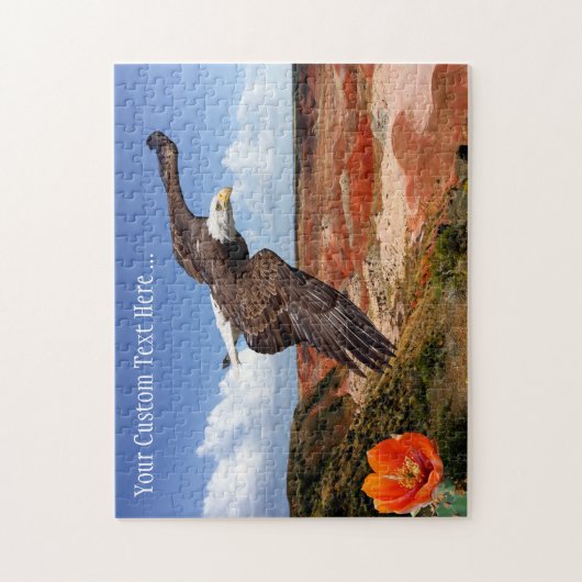 Fantasy Landscape with Bald Eagle Puzzle ジグソーパズル (縦)