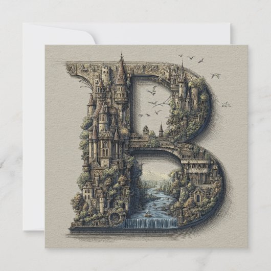 Fantasy Letter B with Castles in the Sky Storybook シーズンカード (正面)