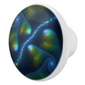 Fantasy Lights Abstract Blue Green Yellow Fractal セラミックノブ (右)
