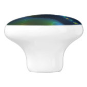 Fantasy Lights Abstract Blue Green Yellow Fractal セラミックノブ (側面)