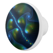 Fantasy Lights Abstract Blue Green Yellow Fractal セラミックノブ (右)