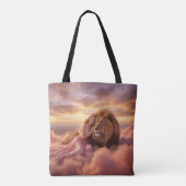 Fantasy Lion and Woman in Clouds トートバッグ (裏面)