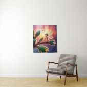 Fantasy macro photography of tiny forest sprite タペストリー (インサイチュ)