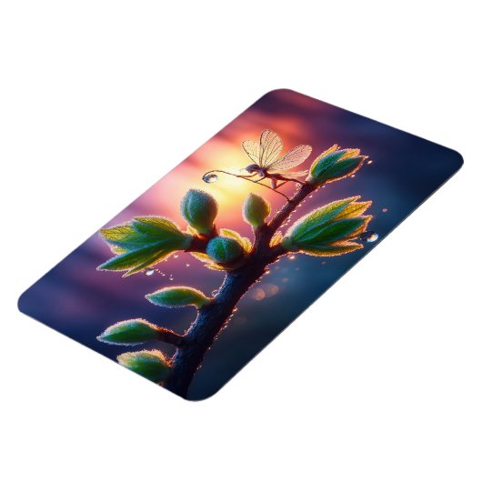 Fantasy macro photography of tiny forest sprite マグネット (左側)