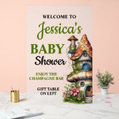 Fantasy Magical Fairy House Baby Shower アクリルサイン (ウェディング)