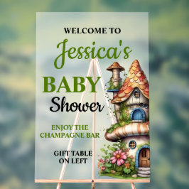 Fantasy Magical Fairy House Baby Shower アクリルサイン