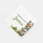 Fantasy Magical Fairy House Baby Shower スタンダードランチョンナプキン (角)