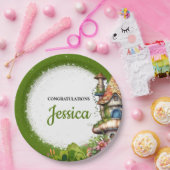 Fantasy Magical Fairy House Baby Shower Paper Plat ペーパープレート (パーティー)