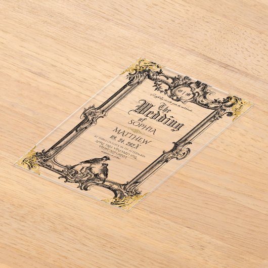 Fantasy Medieval Wedding  アクリル招待状 (レイダウン)