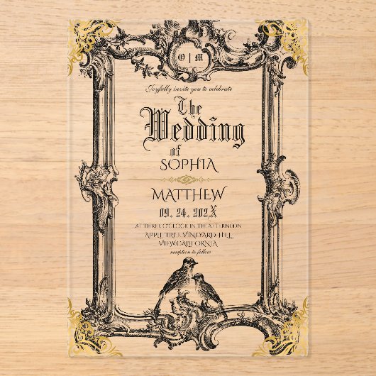 Fantasy Medieval Wedding  アクリル招待状 (正面)