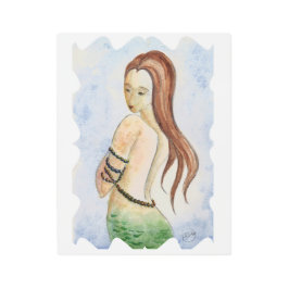Fantasy Mermaid Watercolor  メタルプリント