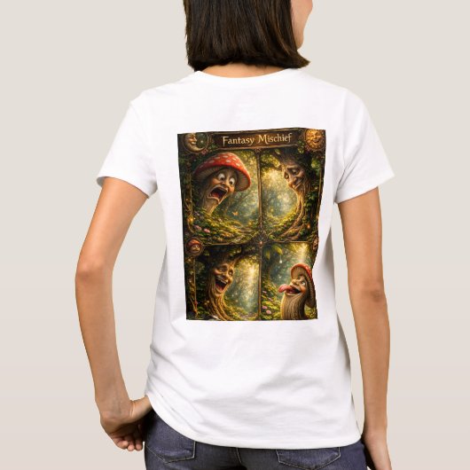 Fantasy mischief double sided enchanted forest t p tシャツ (裏面)
