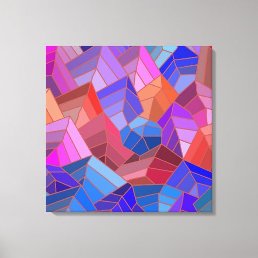 Fantasy Mountains View from the Sky キャンバスプリント (正面)