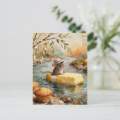 Fantasy Mouse Floating Downriver on Butter Float ポストカード (スタンド正面)