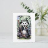 Fantasy Movie Wizard Character on a White シーズンポストカード (スタンド正面)