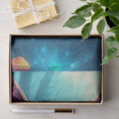 Fantasy Mushroom Forest Blue eyed Cat Tissue Pape 薄葉紙 (ギフト)