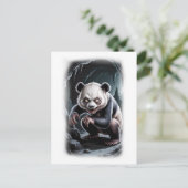 Fantasy Panda Parody Movie Character on a White シーズンポストカード (スタンド正面)