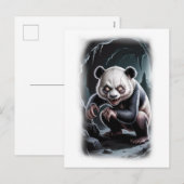 Fantasy Panda Parody Movie Character on a White シーズンポストカード (正面/裏面)