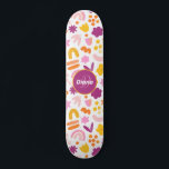 Fantasy pattern Personalized Monogram Skateboard スケートボード<br><div class="desc">Perfect for daughter's Birthday! A unique and colourful Skateboard  to personalise with name and Monogram. Visit our Girls Skateboards collection on Zazzle to view more designs at Creativeskates.</div>
