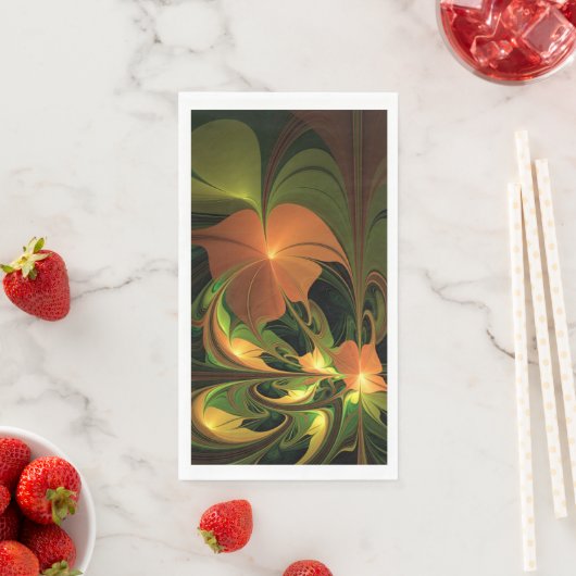 Fantasy Plant Abstract Green Rust Brown Fractal (インサイチュ)