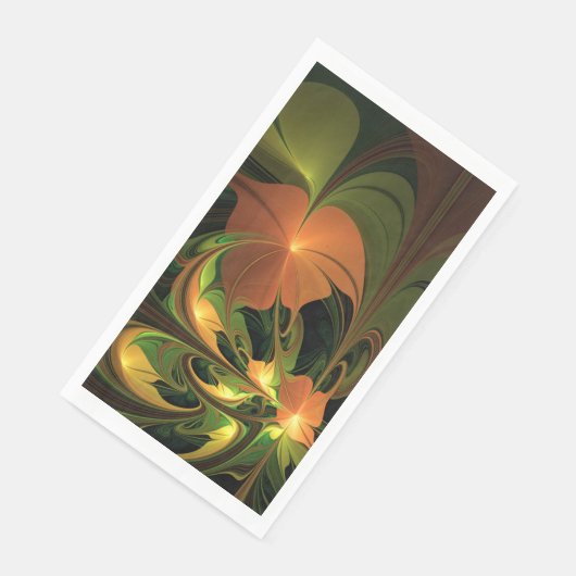 Fantasy Plant Abstract Green Rust Brown Fractal (コーナー)