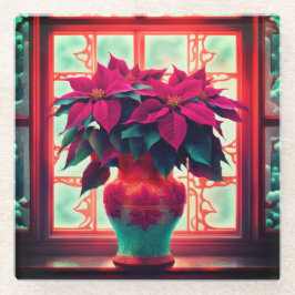 Fantasy Poinsettias  ガラスコースター
