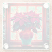 Fantasy Poinsettias  ガラスコースター (裏面)