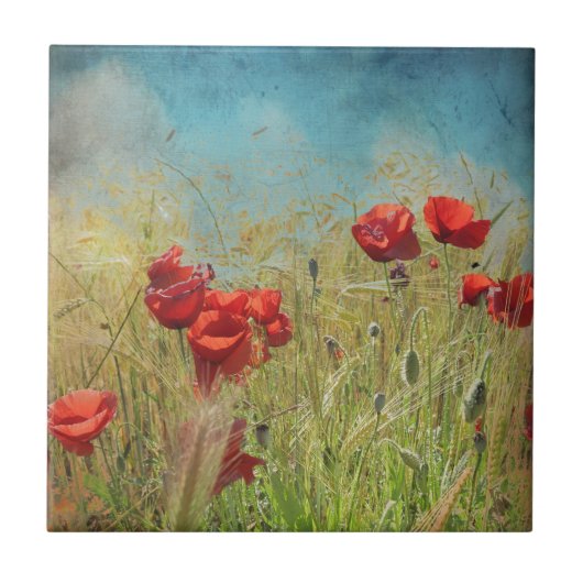 Fantasy poppies タイル (正面)