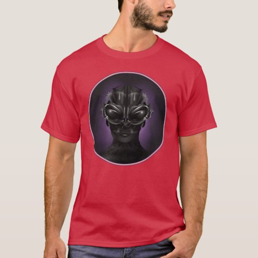 Fantasy portrait of an etraterrestrial being frien tシャツ (正面)