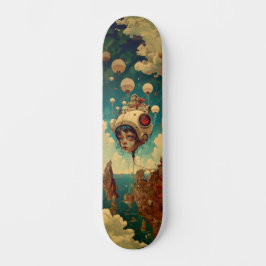 Fantasy robot ship wall art skateboard スケートボード