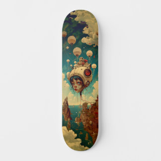 Fantasy robot ship wall art skateboard スケートボード