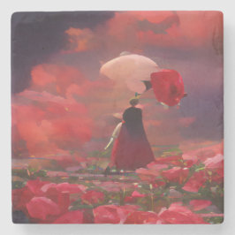 Fantasy Rose Field Under the Sky ストーンコースター