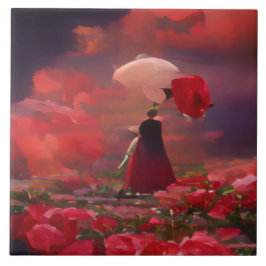 Fantasy Rose Field Under the Sky タイル