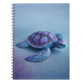Fantasy Sea Turtle in Blue & Purple, Peaceful  ノートブック