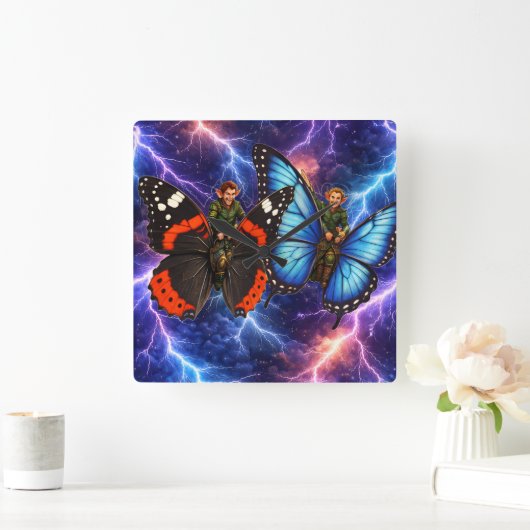 Fantasy Square wall clock スクエア壁時計 (ホーム)