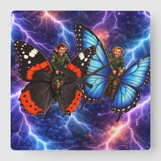 Fantasy Square wall clock スクエア壁時計 (正面)