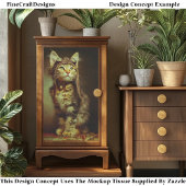 Fantasy Steampunk Aviator Kitten FB6R Decoupage 薄葉紙