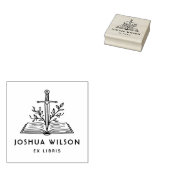 Fantasy Sword Personalized Classic Ex Libris Book ラバースタンプ (押印)