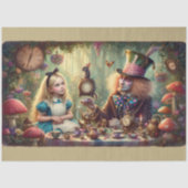 Fantasy Tea Party Alice and Hatter Decoupage 薄葉紙 (正面)