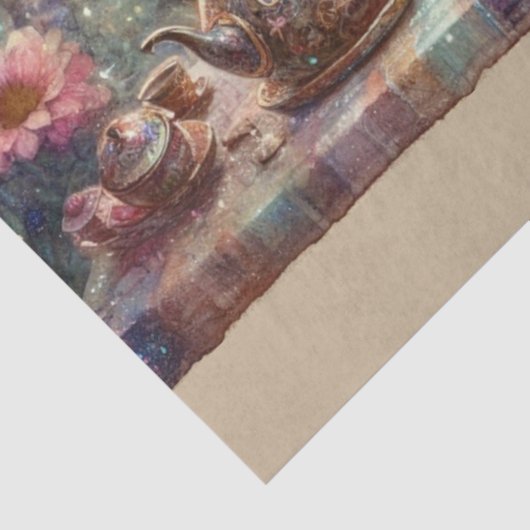 Fantasy Tea Party Wonderland Hatter Hare Decoupage 薄葉紙 (詳細)