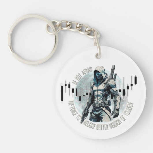 Fantasy trade design | Cyberpunk | Self growth キーホルダー (正面)