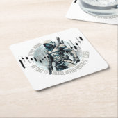 Fantasy trade design | Cyberpunk | Self growth スクエアペーパーコースター (アングル)