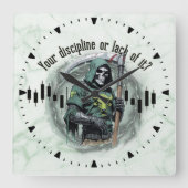  Fantasy trade design | Grim Reaper |  motivation スクエア壁時計 (正面)